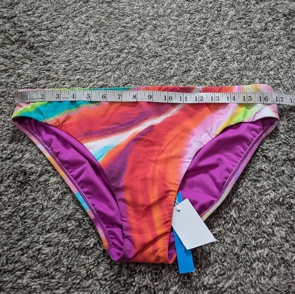 NWT Bleu Rod Beattie orange red blue swirl abstract bikini bottom 12 - Picture 5 of 10